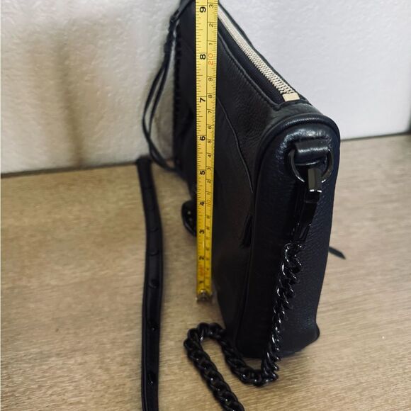 Rebecca Minkoff Black Chain Strap Studded Leather Crossbody Purse Bag - Picture 5 of 10